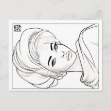 Colouring Post Card | Woman of Cloth