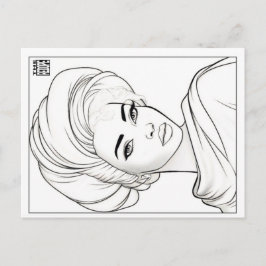 Colouring Post Card | Woman of Cloth Feiertagspostkarte