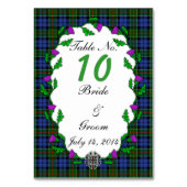 Colquhoun Celtic Wedding Tischnummer (Rückseite)