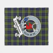 Colquhoun Clan Abzeichen Tartan Kariert Fleecedecke (Vorderseite (Horizontal))