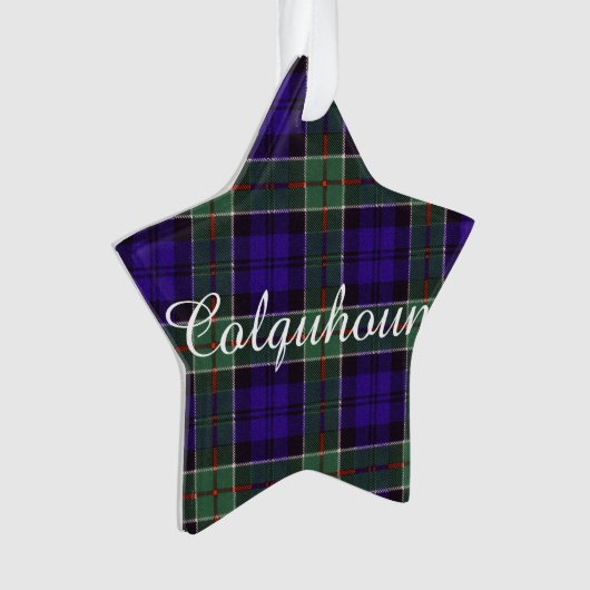 Colquhoun Clan karierter schottischer Tartan Ornament (Vorderseite)