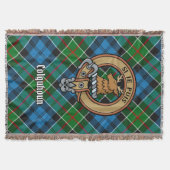 Colquhoun-Clan-Wappen über Tartan Decke (Vorderseite)