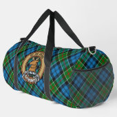 Colquhoun-Clan-Wappen über Tartan Duffle Bag (Rechte Ecke)