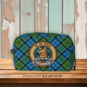 Colquhoun-Clanwappen über Tartan Waschbeutel