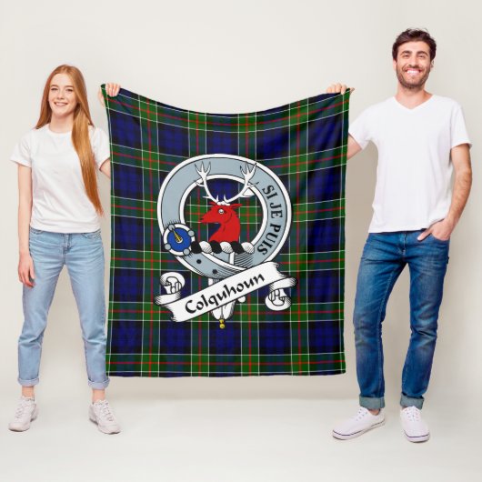 Colquhoun Modern Clan Abzeichen Tartan Kariert Fleecedecke (Beispiel)