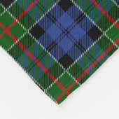 Colquhoun-Monogramm-Tartan Fleecedecke (Ecke)