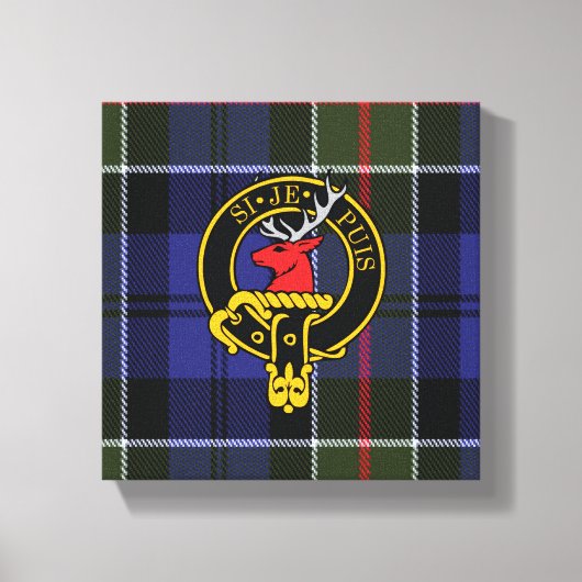 Colquhoun Scottish Wappen und Tartan Canvas print Leinwanddruck (Vorderseite)