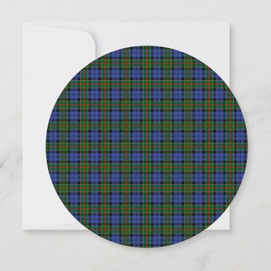Colquhoun Scottish Wedding Round Einladung (Rückseite)