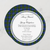 Colquhoun Scottish Wedding Round Einladung (Vorne/Hinten)