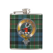 Colquhoun Tartan & Abzeichen Flachmann (Vorderseite)