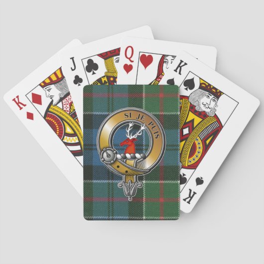 Colquhoun Tartan & Abzeichen Spielkarten (Rückseite)