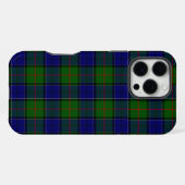 Colquhoun-Tartan blau grün Karo iPhone Hülle (Rückseite (Horizontal))