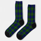 Colquhoun-Tartan blau grün Karo Socken (Linkes Detail)