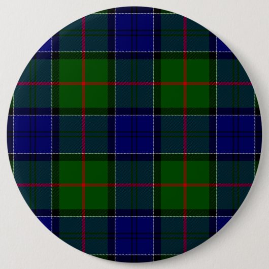Colquhoun Tartan Blau kariert Button (Vorderseite)