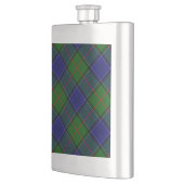Colquhoun Tartan Blau kariert Flachmann (Links)