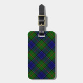 Colquhoun Tartan Blau kariert Gepäckanhänger (Vorderseite vertikal)