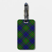 Colquhoun Tartan Blau kariert Gepäckanhänger (Rückseite vertikal)
