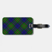Colquhoun Tartan Blau kariert Gepäckanhänger (Rückseite horizontal)