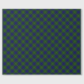 Colquhoun Tartan Blau kariert Geschenkpapier (Flach)