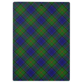 Colquhoun Tartan Blau kariert Klemmbrett (Rückseite)