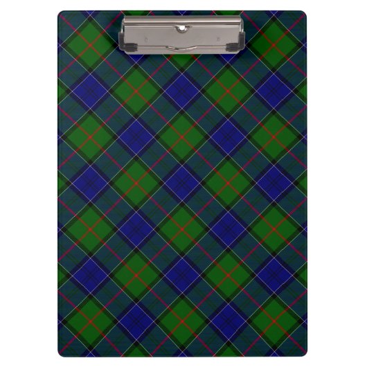 Colquhoun Tartan Blau kariert Klemmbrett (Vorderseite)