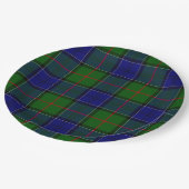 Colquhoun Tartan Blau kariert Pappteller (Schrägansicht)