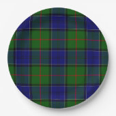 Colquhoun Tartan Blau kariert Pappteller (Vorderseite)