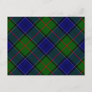 Colquhoun Tartan Blau kariert Postkarte
