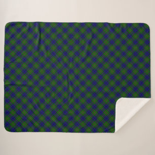 Colquhoun Tartan Blau kariert Sherpadecke