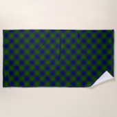 Colquhoun Tartan Blau kariert Strandtuch (Vorderseite)