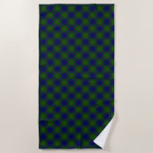 Colquhoun Tartan Blau kariert Strandtuch (Vorderseite)