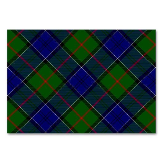 Colquhoun Tartan Blau kariert Tischnummer (Vorderseite)