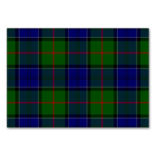 Colquhoun Tartan Blau kariert Tischnummer