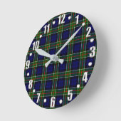Colquhoun Tartan Runde Wanduhr (Winkel)