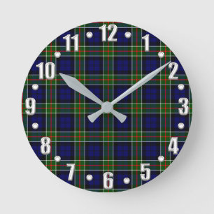 Colquhoun Tartan Runde Wanduhr