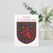 Colquhoun Tartan Scottish Kariert Lion Rampant Postkarte (Stehend Vorderseite)