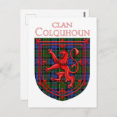 Colquhoun Tartan Scottish Kariert Lion Rampant Postkarte (Vorne/Hinten)