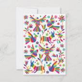 COLROFUL OTOMI MEXICAN WEDING MENU ANKÜNDIGUNG (Rückseite)