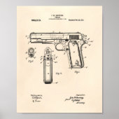 Colt .45 1911 Patent Art - Old Peper Poster (Vorne)