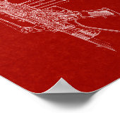 Colt AR-15 Semi-Automatic Rifle Patent - Burgund Poster (Ecke)