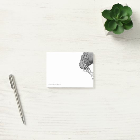 Colt im Zwei-Zügel - 3" x 4" Post-it Notizen (Büro)