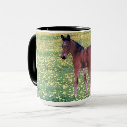 Colt in Dandelion Field Tasse (Vorderseite Links)