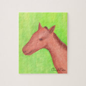 Colt Pony Horse in Aquarellmalerei, Puzzle (Vertikal)