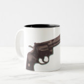 Colt Python zerteilt Zweifarbige Tasse (Vorderseite Links)
