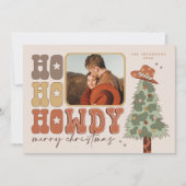 COLT Retro Bohemischer Western Cowboy Weihnachtska Einladung (Vorderseite)