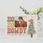 COLT Retro Bohemischer Western Cowboy Weihnachtska Einladung (Stehend Vorderseite)