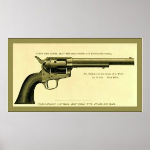Colt-Revolver ~ ~ Vintage Werbung 1878 Poster