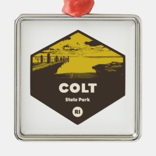 Colt Staat Park Rhode Island Ornament Aus Metall