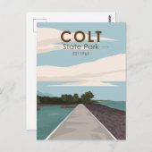 Colt Staat Park Rhode Island Vintag Postkarte (Vorne/Hinten)