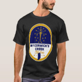 Colton California CA Flag and Bear Badge Souvenir  T-Shirt (Vorderseite)
